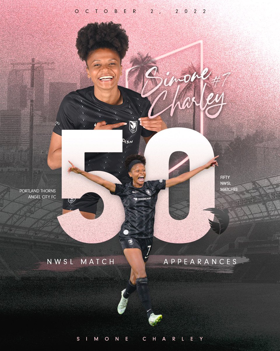 Milestone Alert 🗣️ With today's match, @SimoneCharley made her 50th @NWSL regular season appearance! Congrats, Simone! #WeAreAngelCity