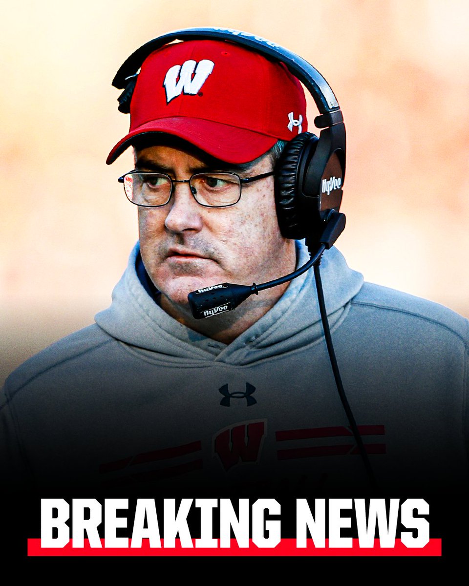 espn's tweet photo. Breaking: Paul Chryst is out as Wisconsin's head coach, a source told @ESPNRittenberg. https://t.co/AWvhKjdqt6