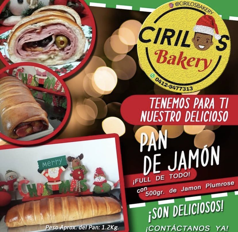PableOstos's tweet photo. #CiudadGuayana | Mi amigo de cirilosbakery (Instagram) ya está sacando su delicioso pan de jamón🙌🏻🔥

Pan de jamón de 1,2 KG⬇️
🍖Medio kilo de jamón Plumrose
🥓100 gramos de tocineta ahumada
🫒Aceitunas y pasas.

Contacto:
0412-9477313📲

¡Se los recomiendo! https://t.co/Yqvtu87MPe