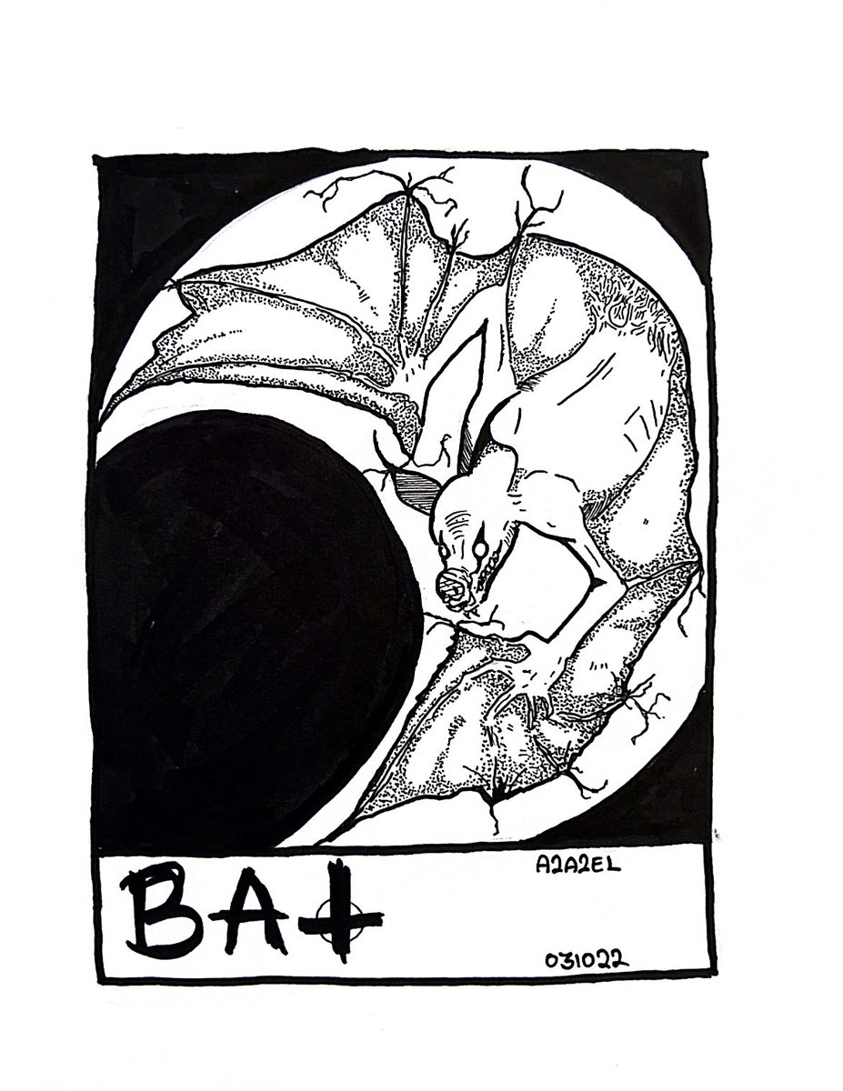 ZelZzu's tweet photo. Day 3 : Bat
#inktober #inktober2022 #inktoberprompts #inktober2022bat #inktober22 #bat3 #inktoberday3 #blackandwhite #traditionalart #mlmlm #butoh #picisan #bat https://t.co/irMLgGjvXJ