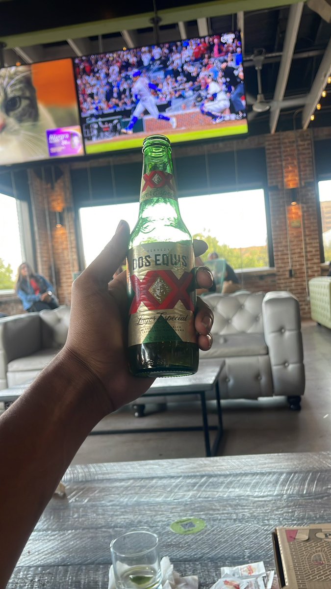 A regular sized beer in my hand