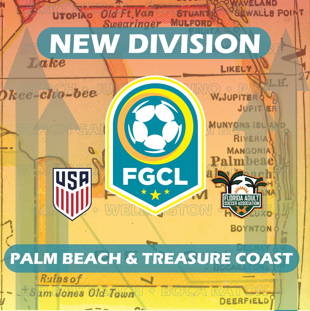 FGCLsoccer's tweet photo. Welcome to chat Palm Beach and Treasure Coast. As part of a new initiative we are localizing group in South Florida under 1 regional League. Which will become part of a larger system. Can't wait to see if there what Champions are hiding up here. https://t.co/AqYSsfLci6
