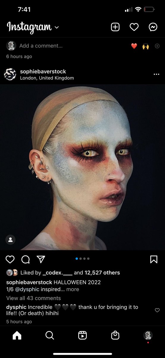 dysphic_'s tweet photo. Such a happy day for me 😭 Sophie Baverstock my all time fav makeup artists frm #GlowUpNetflix used my art as Halloween inspiration 😭

#Halloween2022 #fxmakeup https://t.co/m1ITwvkwOt