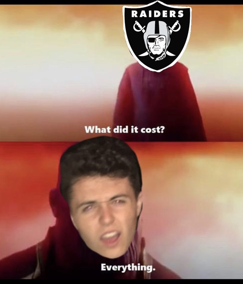 SaltySpitoonFFB's tweet photo. @rjtummillo lost his matchup once again, and all of his parlays have been terminated.. but DA RAIDAAAAS get their first W of the season! https://t.co/VDxLgVkiwk