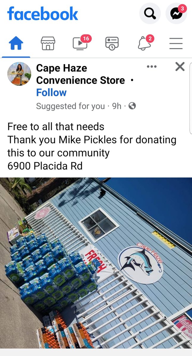 ENGLEWOOD, FLORIDA
Thank you Cape Haze Deli and Mike Pickles for getting donations out to the community. 

Reminder: Please Donate locally so 100% of your donation goes to victims and not administrator salaries. 
#HurricaneIan 
#VeniceFl
#EnglewoodFlorida