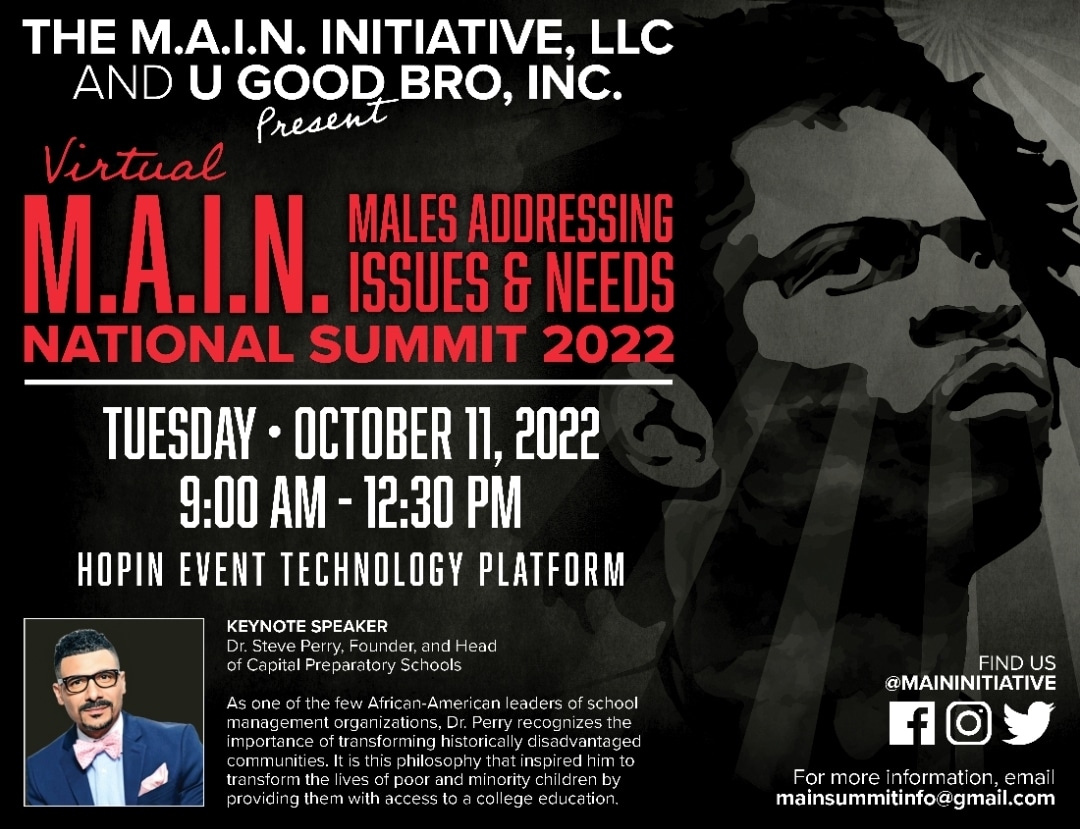 LOADING! Click jasminspain.com/main-summit to participate in the #1 gathering of Black males in high school and college, and the professionals who advocate for their success!

Brought to you by the greatest institution for the success of Black men and boys!

#MAINSummit2022 #UGoodBro