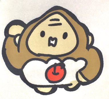 #新しいプロフィール画像自画像にしているおさるの絵ですが、元は娘が作ったオリジナルキャラ「ごりさん」なのです昨日アイビスでサクサク描くのを見てしまった今の子はすごいな… 