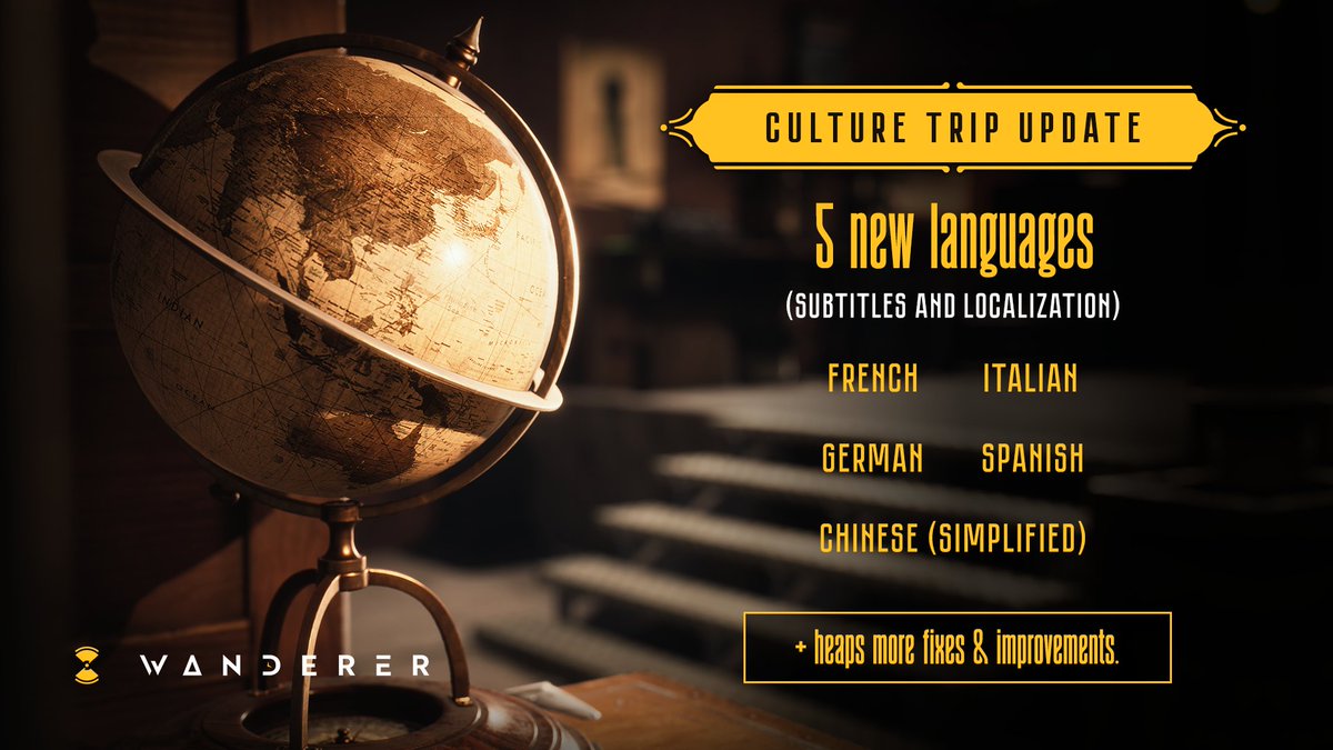wanderervr's tweet photo. We'd love to give away some keys to those who've been eagerly waiting localisation for Chinese (Sim), French, German, Italian, and Spanish. 

Reply in one of those languages* with what you're most looking forward to in the game and we'll draw some winners** next week! https://t.co/WqefVzNTTO