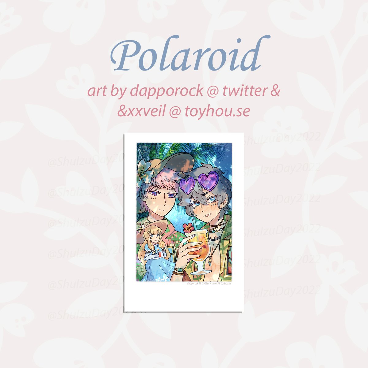 <a href="/FengChaOC/">Feng Cha OC 🌱 Boba</a> ✨ Event Goodie Reveal #6 ✨

Next is this beautiful ShuIzu by <a href="/dapporock/">🔆</a> &amp; &amp;xxveil on toyhouse!

This will be the 2" x 3" polaroid sized print we will have for the event!

To secure it along with other event goodies, please RSVP a donation bundle!