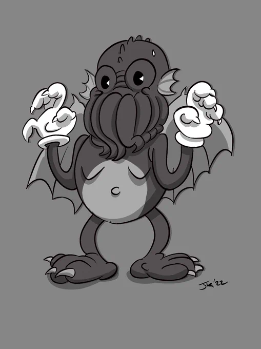 Spooktober Cuphead challenge day 2 featuring Cthulhu! 
