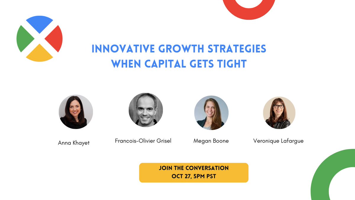 Looking forward to discussing innovative growth strategies with our fantastic panel of experts for our coming Xoogler event! <a href="/XooglerCo/">Xoogler.co</a> 

RSVP bit.ly/3fCi4AB (open to Googlers and Xooglers only)
