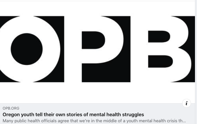 Thanks <a href="/OPBTOL/">ThinkOutLoud on OPB</a> for featuring @mediaritespdx and our youth mental health writing project: The --Ism Youth Files.  Short interview with youth writer and me. ithttps://www.opb.org/article/2022/09/27/oregon-youth-tell-their-own-stories-of-mental-health-struggles/