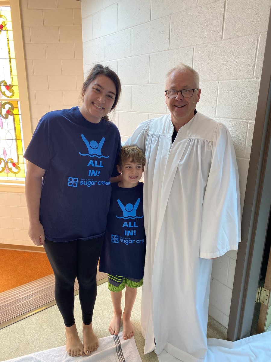 BroGregM's tweet photo. Baptizing mom and son!!! https://t.co/RAXgplScuE