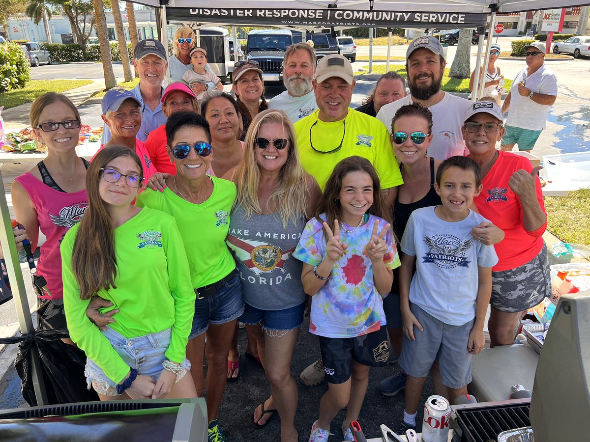 MarcoPatriotsHQ's tweet photo. Today, we served about 600 people a hot meal in #MarcoIsland. Yesterday, we served #IslesofCapri. Tomorrow, #EvergladesCity.
Thank you volunteers! #Ian https://t.co/gmu3gqzFJ2