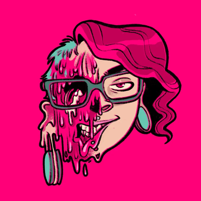 Made a goopy icon for a friend of ours  as a congrats on their new book coming out October 10th! You can preorder it now here  