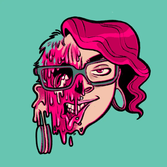 Made a goopy icon for a friend of ours  as a congrats on their new book coming out October 10th! You can preorder it now here  