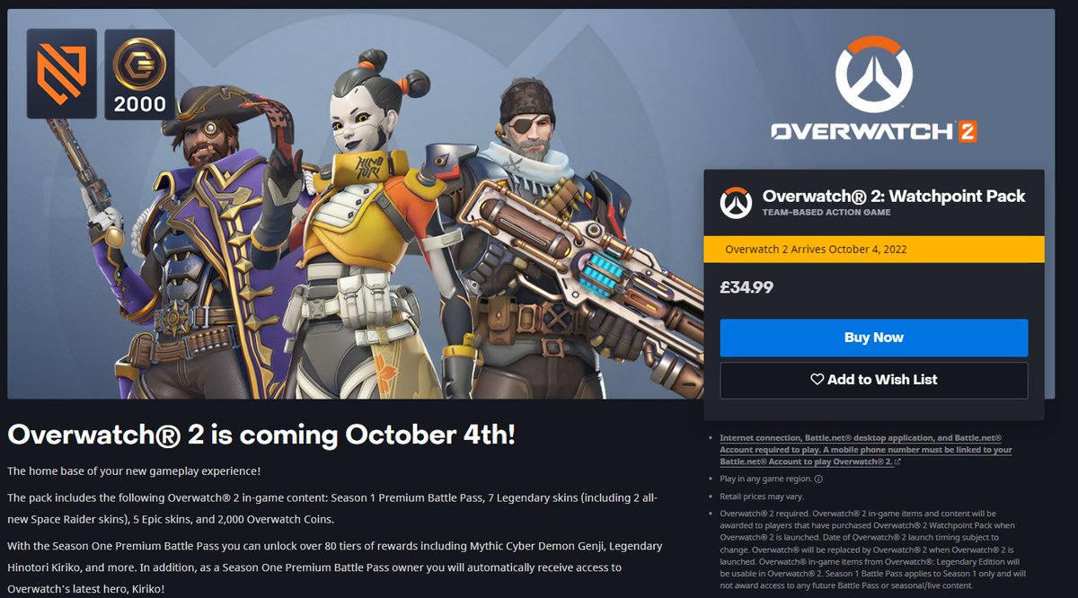Niandra_'s tweet photo. I ALSO have kindly been given a Watchpoint Pack by Blizz to give away for the launch of #Overwatch2 

To enter:
💙Follow me 
💙Like this post

Winner is selected randomly when OW2 is live! https://t.co/N61u4QM8R3