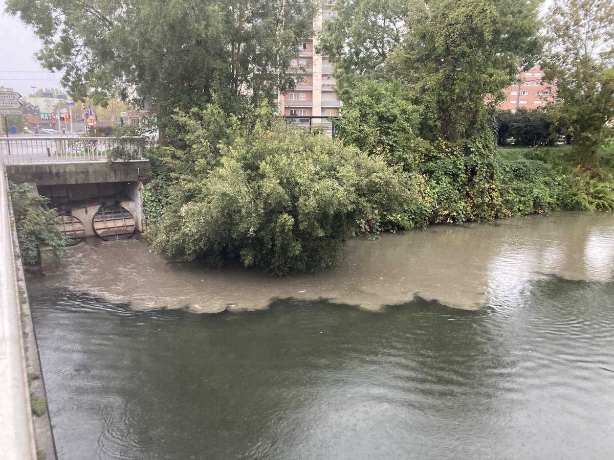 ame_Cyrielle's tweet photo. Que se passe-t-il en cas de dépassement de la capacité des réseaux d’assainissement (eaux usées) ?
-> Rejet directement dans la rivière, ici l’Ill à Strasbourg/Bischheim
#riviere #rejet #step #deversoir #orage https://t.co/88Kgk2VvHw
