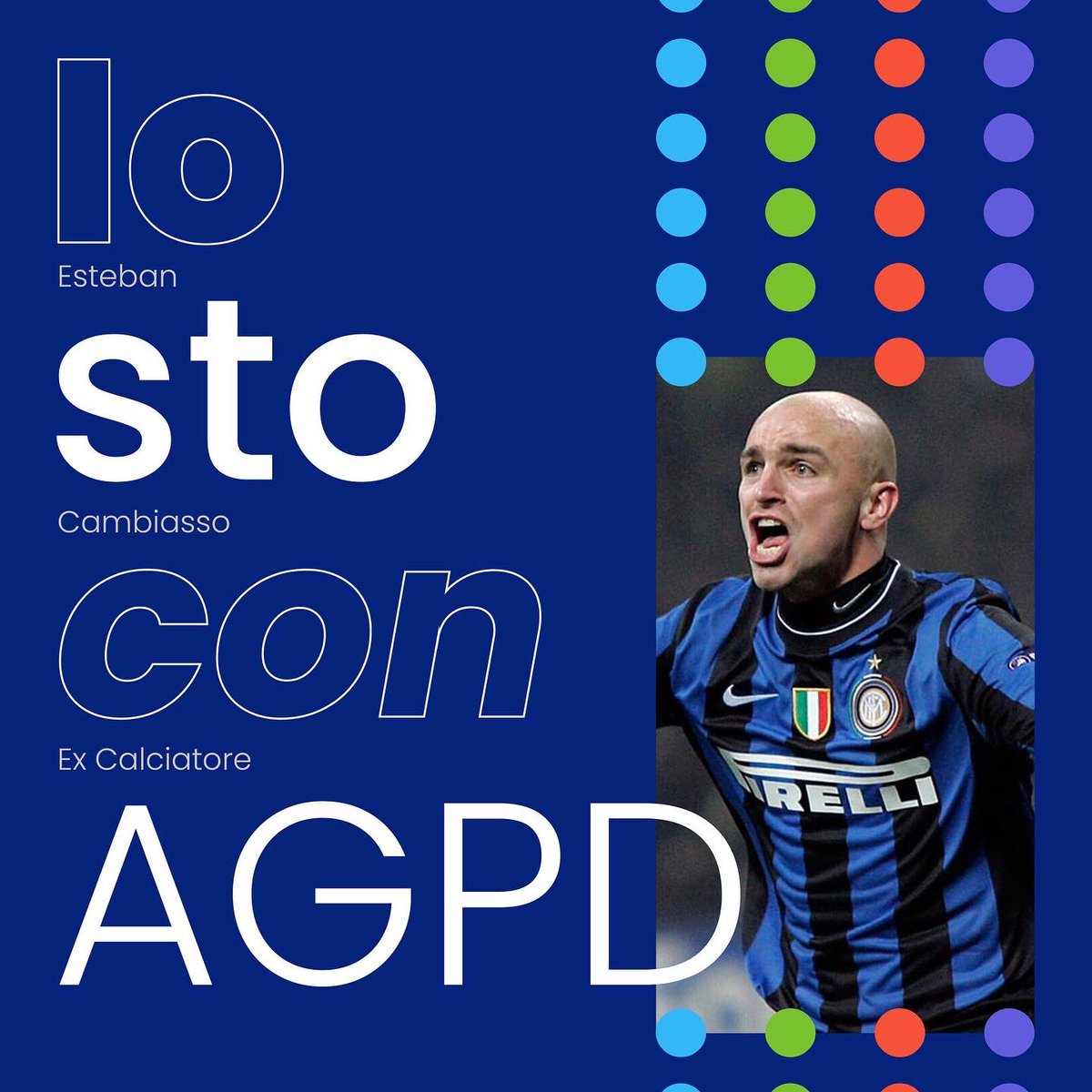 AgpdOnlus's tweet photo. Cambiasso è al fianco di AGPD. Il 10 ottobre 2022 alle 19:30 presso la Sala Parterre di Palazzo Mezzanotte a Milano celebreremo i primi 40 anni di attività.Festeggia con noi, sarà presente anche @RealCambiasso! Scopri come partecipare https://t.co/JZH2r2D107… https://t.co/KfVFWoth2Z
