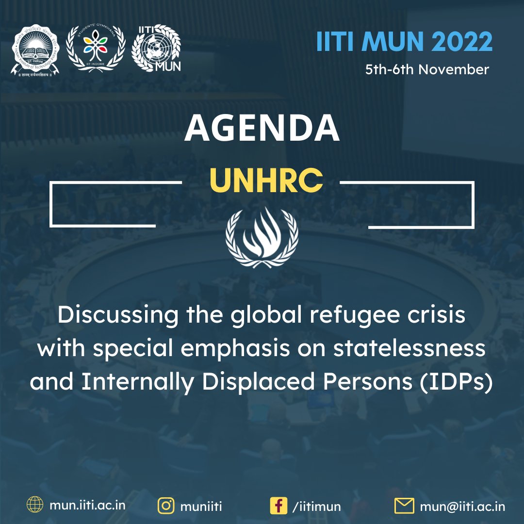 mun_iiti's tweet photo. We present you,
UNHRC :United Nations Human Right Council. Responsible for strengthening the promotion and protection of human rights around the globe.

Be a part of the story!
Register now! Link🔗 in bio!

#modelunitednations #MUN #iit #iitindore https://t.co/gqvKThYJxi