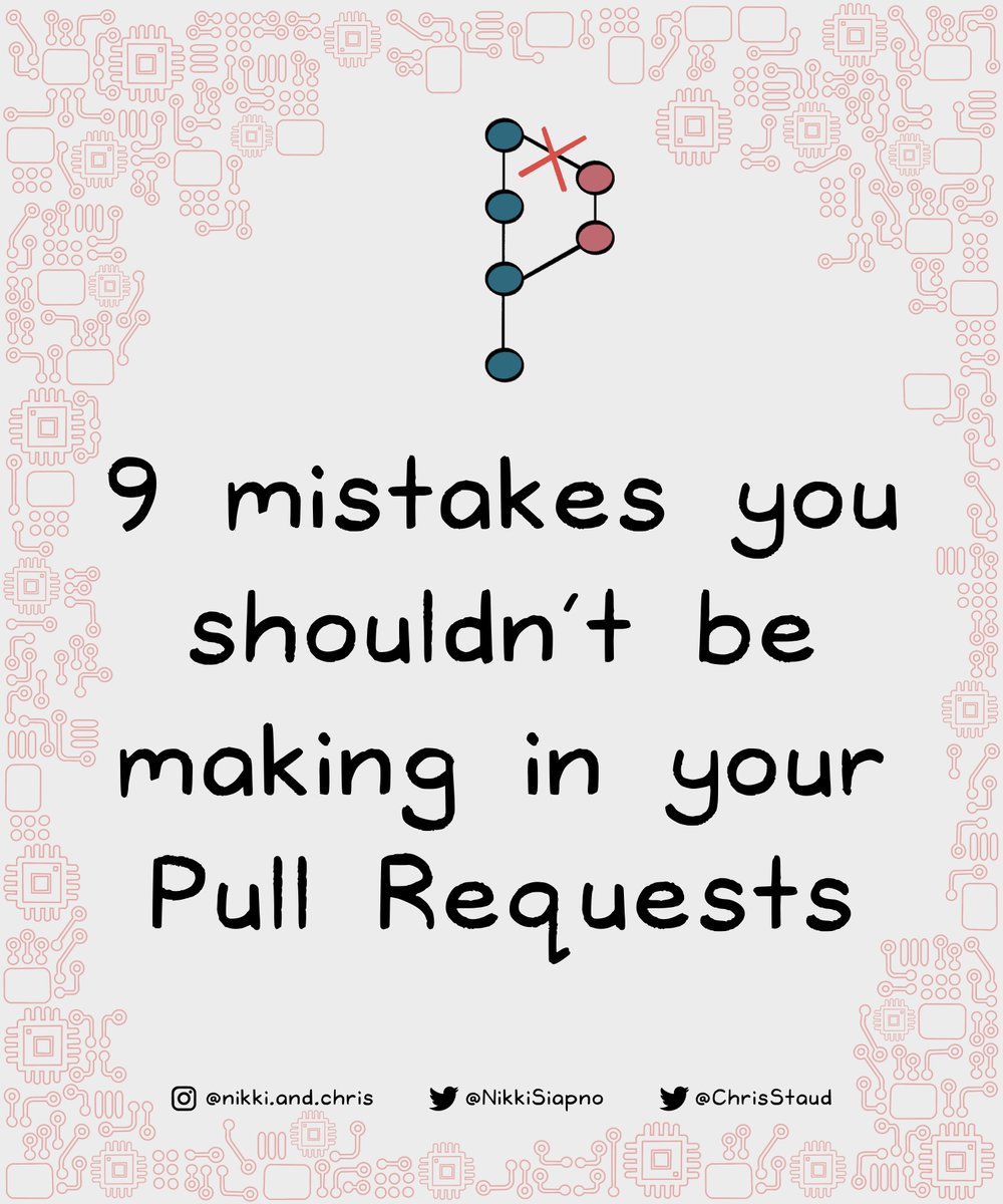 NikkiSiapno's tweet image. Don’t waste hours programming / coding just to get your pull request rejected.

9 common mistakes I see in pull requests ( fixes provided ) :