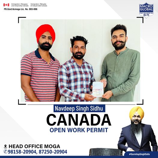 gurmilap27's tweet image. 🎉Congratulations to our client, Navdeep Singh Sidhu, on getting #CanadaOpenWorkPermit without any trouble through our support🎉
Have a good journey ahead!

Call:
📲 87250-20904 

#MacroGlobalMoga #GurmilapSinghDalla #Canada #SuccessStory #ImmigrationConsultant #GenuineGuidance