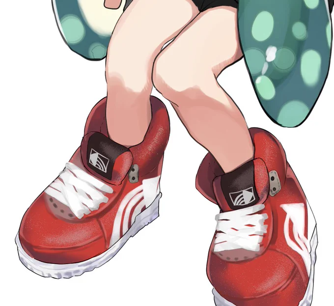 スプラトゥーンの服とか靴ってセンスいいよね…描いてて楽しくなってくる 