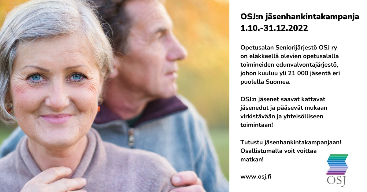OSJ:n jäsenhankintakampanja käynnistyy! Tutustu kampanjaan verkkosivuillamme osj.fi