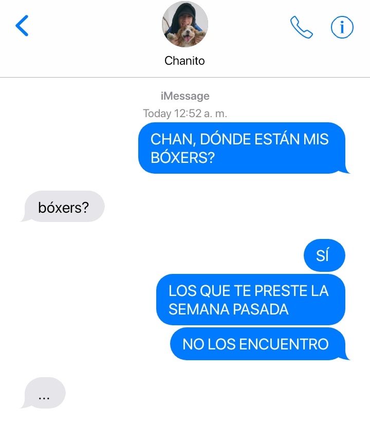 hyunhodick's tweet photo. au hyunho | dónde están mis... bóxers? 

Donde hyünjin roba un teléfono y le empiezan a llegar mensajes de alguien preguntando por sus bóxers https://t.co/KepwpY9hwk