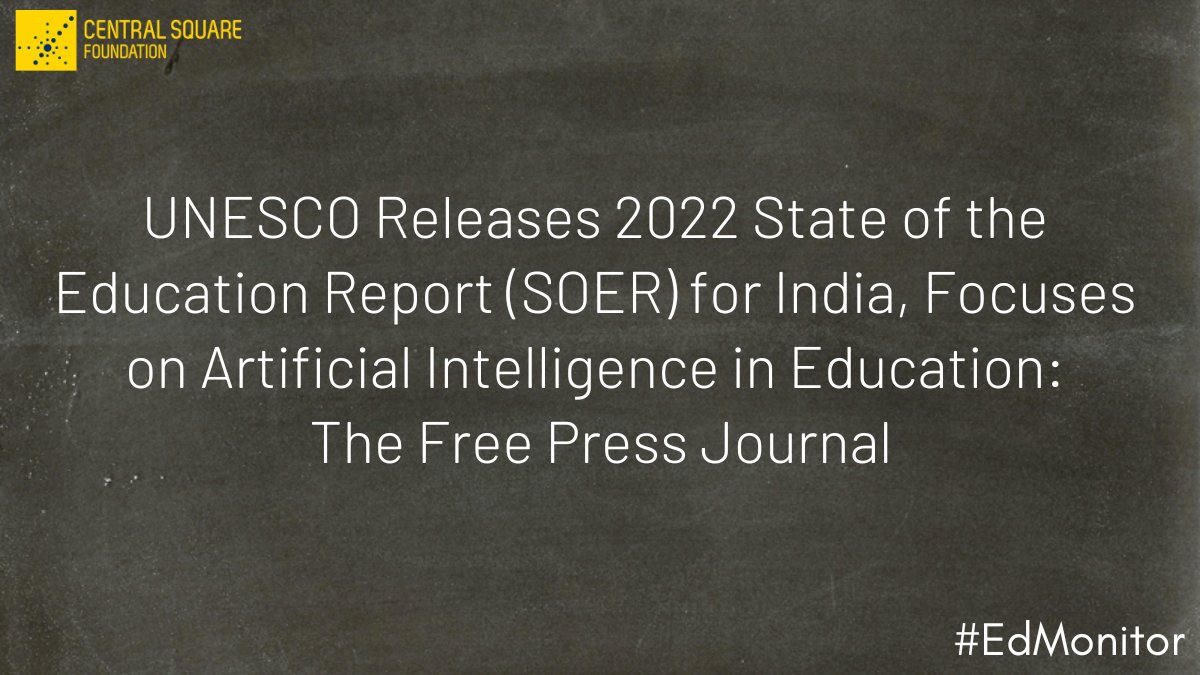CSF_India's tweet photo. Get all the latest updates on #FLN, policy, #EdTech and governance from the Indian school #education ecosystem with #EdMonitor - our fortnightly newsletter. 

ℹ️ Focus story: 2022 @UNESCO #StateOfTheEducationReport 

Read now: https://t.co/uFBNFqeO9Y https://t.co/hhrdITG5Yp