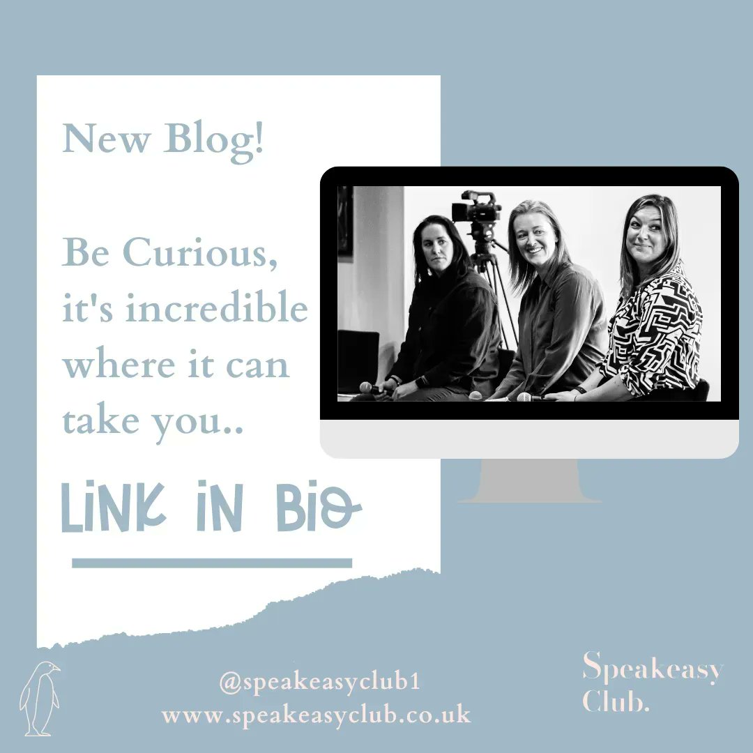 SpeakeasyClub1's tweet photo. 📣  New Blog Monday's 📣

''Be curious, it's incredible where it can take you...''

https://t.co/bCVMEvlDiE  

If you joined us, I'd love to her you thoughts and takeaways on the day!

@katewalsh11 @SarahJonesTPT @riamale @jenbox254 @confidentlyther @WelshSportAssoc  @HerGameToo https://t.co/bnNHqzsiTH