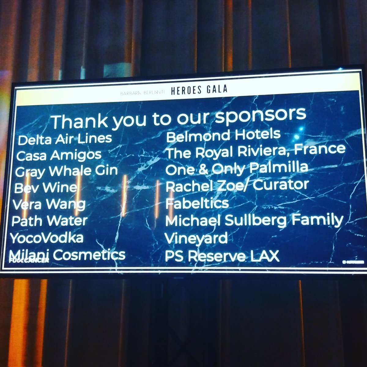 thewinecaterers's tweet photo. Because of your generous donation @SullbergWines and @LeahVanDale #capocagna @letsfuckcancer raised millions last night for Cancer prevention &amp; treatment. 👏🏼🥂🙏🏽🍷♥️🔥 https://t.co/YXA03oy8SK