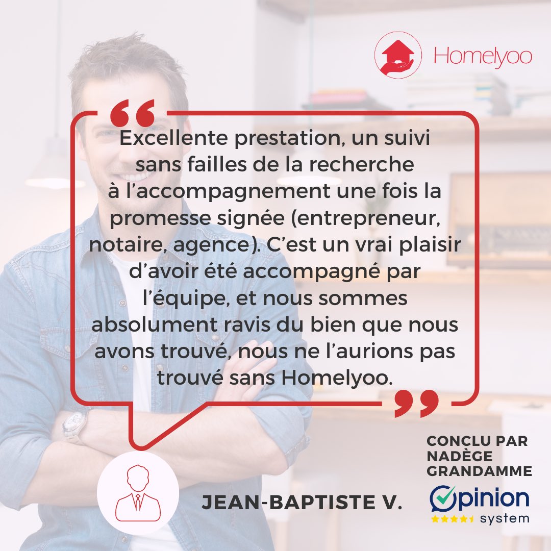 🫶🏻 Immense bravo et merci à toi, Nadège Grandamme, pour ce travail de grande qualité, TON savoir-faire, ton implication et le lien de confiance que tu réussis à nouer avec tes clients. 
 #immobilier #homelyoo #chasseurimmobilier #chasseurdappart