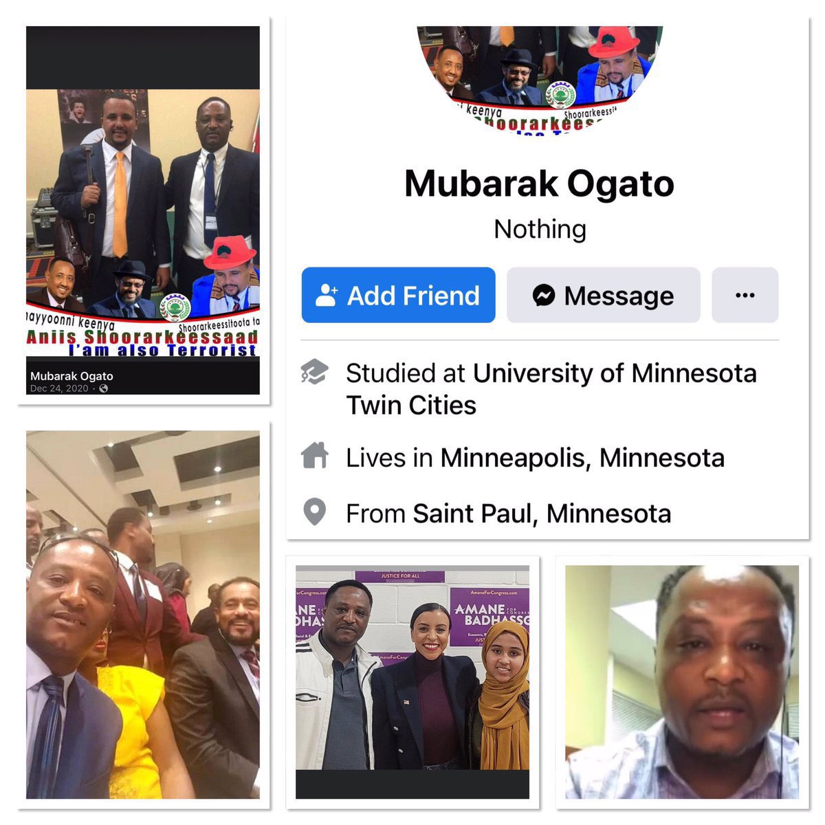 Emebetbekel's tweet photo. ⚠️WANTED
#Amharas in Oromia r being killed for no reason than hate!
The active #AmharaGenocideInOromia is sponsored by #Mubarak_Ogato.
We demand @MinneapolisPD @FBIMinneapolis to investigate him & his organisation #GlobalKidsHelp,@MNFreedomFund @CNN @MikeHammerUSA @BBCNews https://t.co/nhwOwgiADx