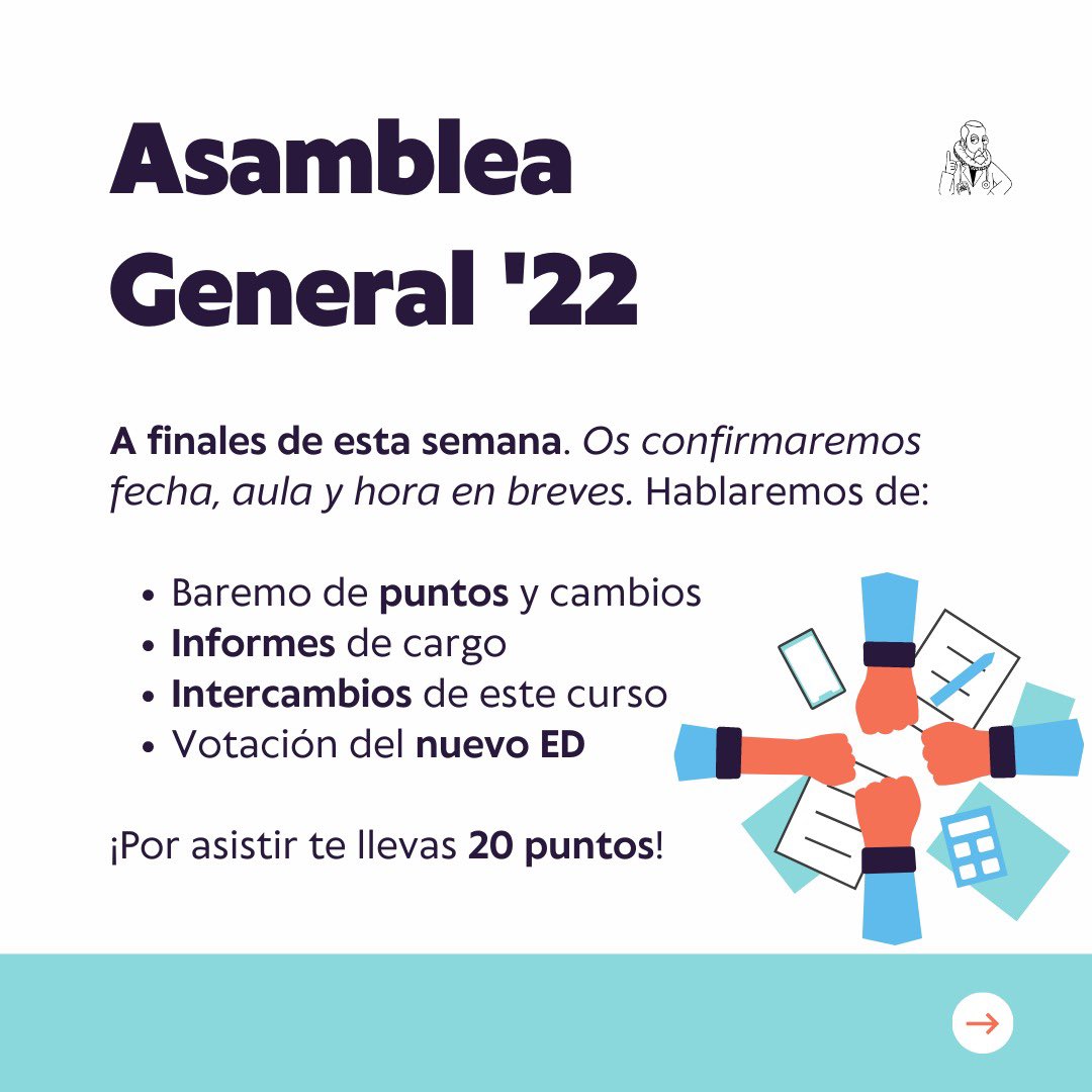 IFMSAUAH's tweet photo. Comenzamos el ✨curso 2022/2023 ✨

Nos vemos en la ASAMBLEA GENERAL, muy pronto ‼️

Estad atentos porque próximamente os confirmaremos fecha, lugar y hora 🤓 https://t.co/YkZtPI5z63