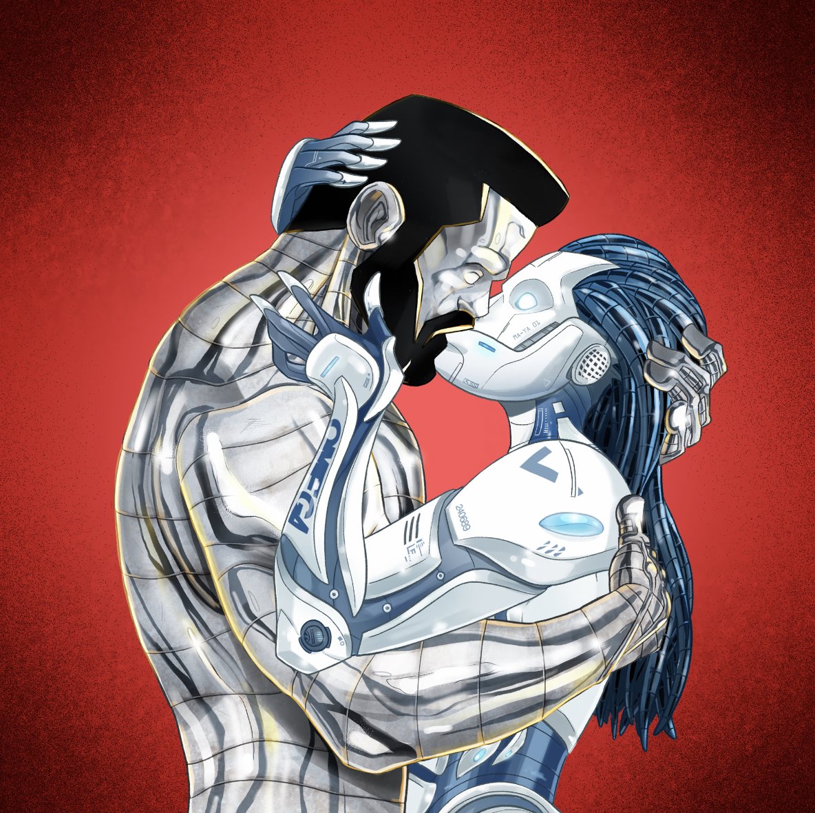 I love that you cling to me
#MagnetLove
#NoisyHug
#IronMan