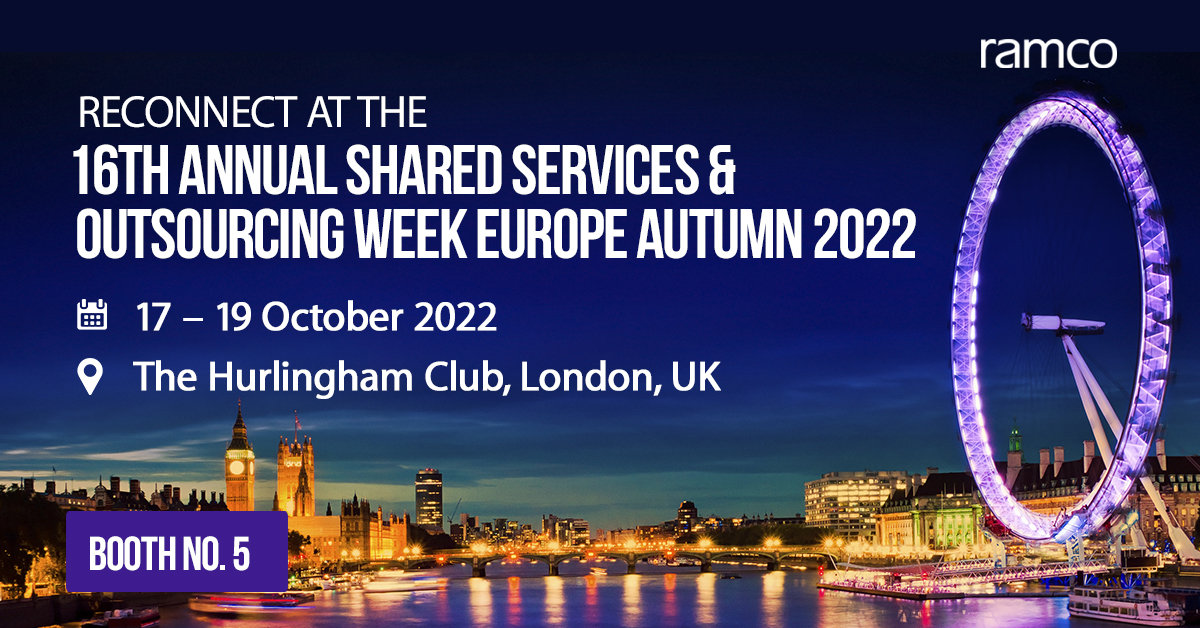 RamcoSystems's tweet photo. #MeetTeamRamco at the 16th Annual Shared services and outsourcing week #Europe 2022. Drop by booth# 5 to explore our game-changing #payroll solutions powered by #AI and #ML that ensure #compliance and enhanced employee experience.
#SharedServices #ManagedPayroll @ssoweek https://t.co/I4bU0G8PBy