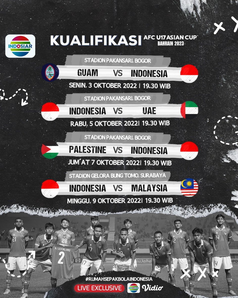 Indosiar on Twitter "Berikut jadwal lengkap Timnas Indonesia di