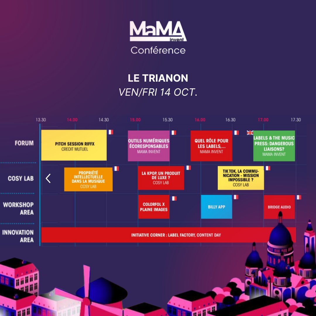 nรผagency โข Agence & Organisme de Formation (@nuage_ncy) on Twitter photo ๐ฅ #MaMAInvent - Jour 3 ๐ฅ
Le vendredi 14 octobre, les confรฉrences, discussions, ateliers et corners seront sur la thรฉmatique 'Labels & Contenus'.
Dรฉcouvrez le programme du jour !
cc <a href="/MaMAevent/">MaMA Music & Convention</a> ๐ฅ #MaMAInvent - Jour 3 ๐ฅ
Le vendredi 14 octobre, les confรฉrences, discussions, ateliers et corners seront sur la thรฉmatique 'Labels & Contenus'.
Dรฉcouvrez le programme du jour !
cc <a href="/MaMAevent/">MaMA Music & Convention</a>