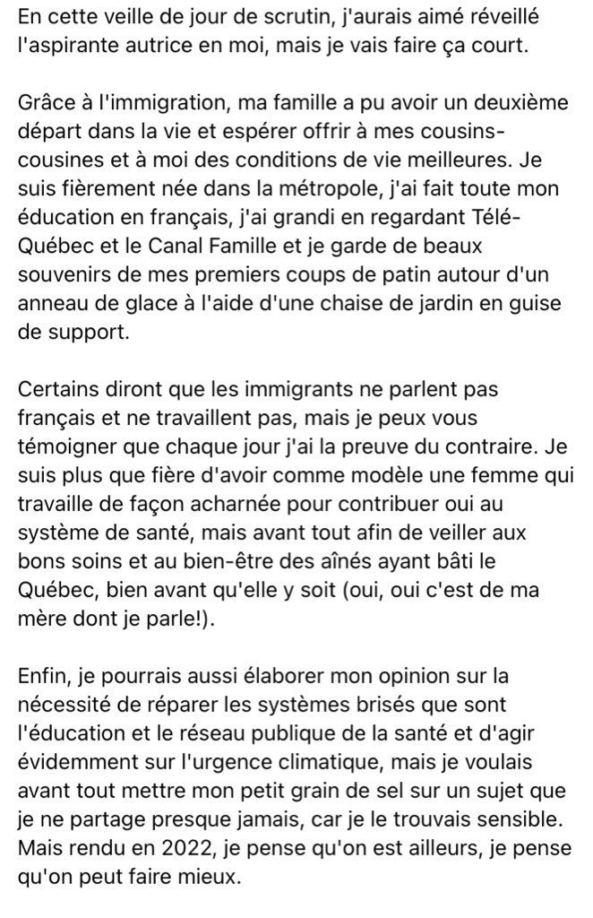 Amina_Th's tweet photo. En cette veille d’élections, mon petit grain de sel ⚜️ #polqc https://t.co/ANrbNUdsYx