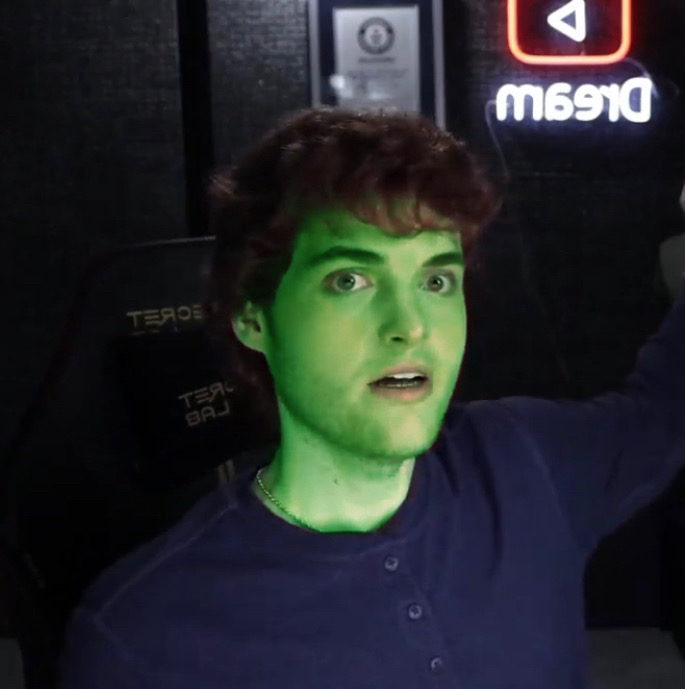 ajfalvr's tweet photo. he’s green (not in an ogre way but in a dreams character way.) 
#dreamfacereveal https://t.co/RZaqZ58i99