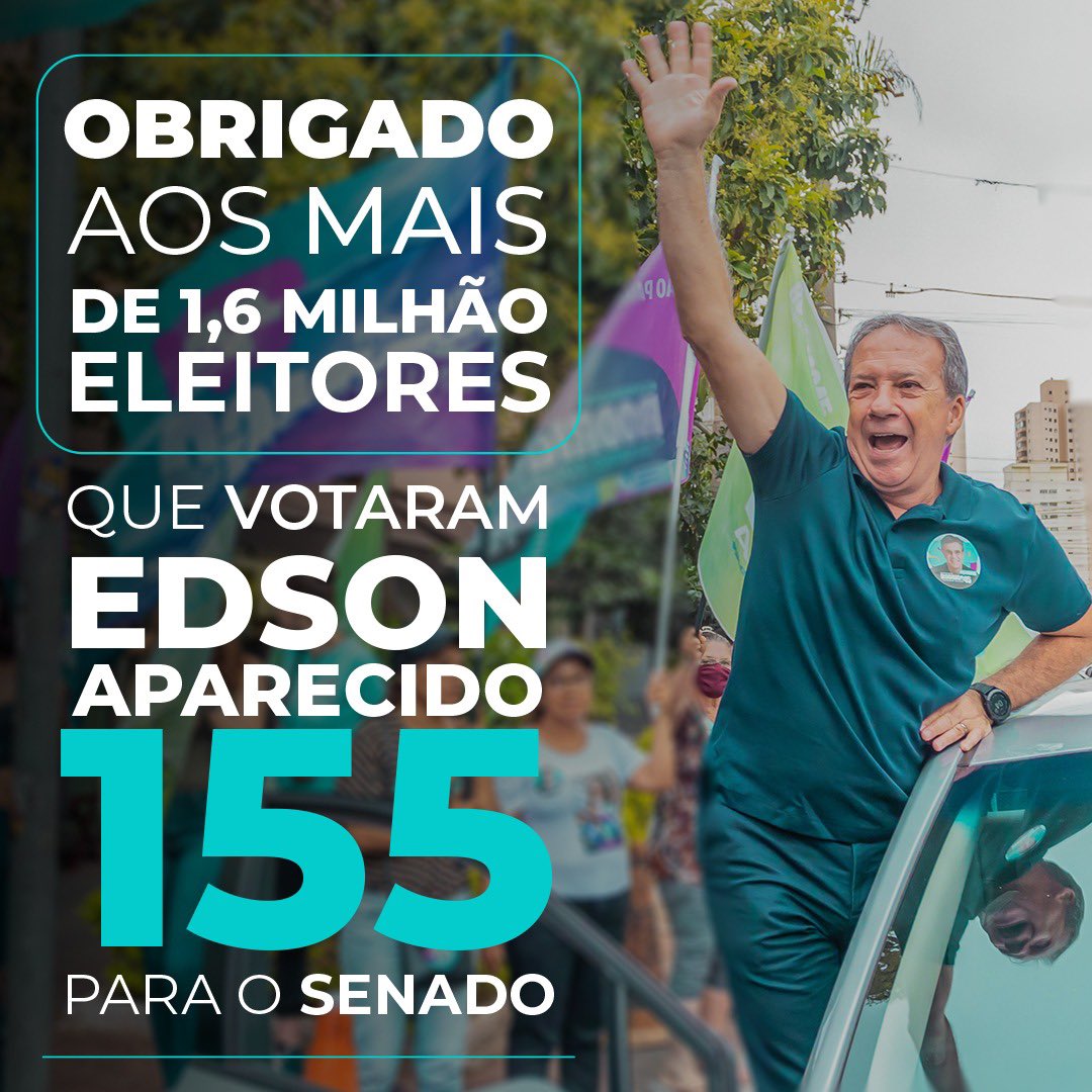 A todos os paulistas que compartilharam nossas propostas para SP avançar e oferecer mais oportunidades, deixo meu agradecimento. Nossa caminhada nessa eleição colocou sempre as conquistas de SP em 1º lugar. Espero que os novos representantes trabalhem sempre visando o bem comum.