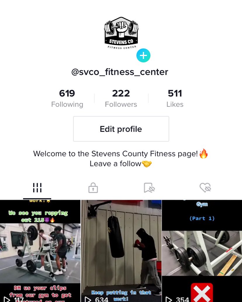 StevensCountyFC's tweet photo. Send us your clips of you at our gym to get featured on our Tik Tok Page!🤩 https://t.co/R83vyCNNRY