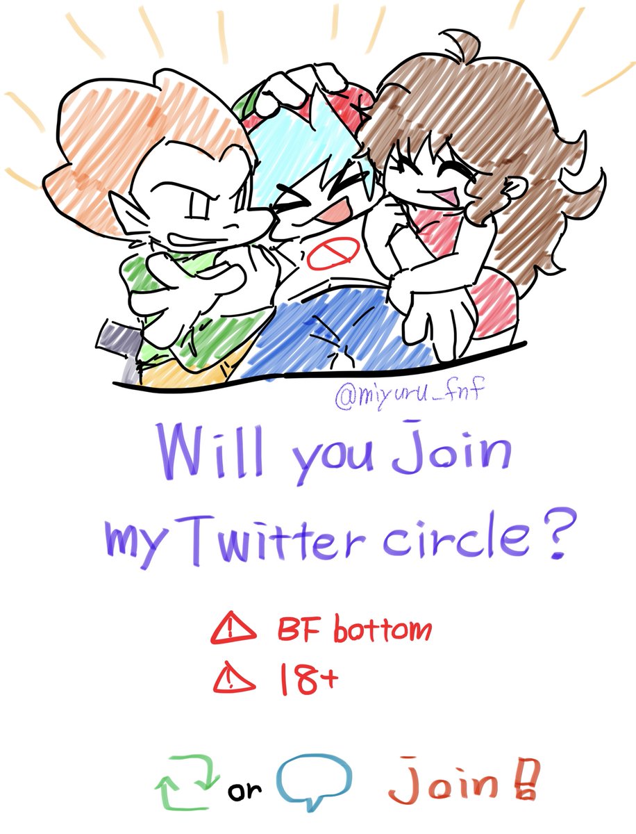 miyuru_fnf's tweet image. I figured there was still room for more, so I'm adding you to the list!
⚠️Only 18+ people.
If you have not indicated your age in the BIO section, please reply and state in your reply that you are 18+ as well.