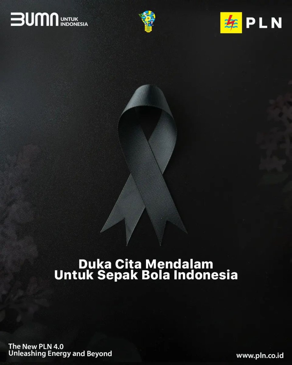 plnuidbali's tweet photo. Turut berduka cita atas tragedi yang menewaskan pecinta sepak bola  Tanah Air, seusai pertandingan derbi Jawa Timur Arema FC vs Persebaya yang terjadi di Stadion Kanjuruhan, Malang.

#PLN #UnleashingEnergyandBeyond #PLNUntukIndonesia #KitaGaruda https://t.co/Ox4PIL3NbD