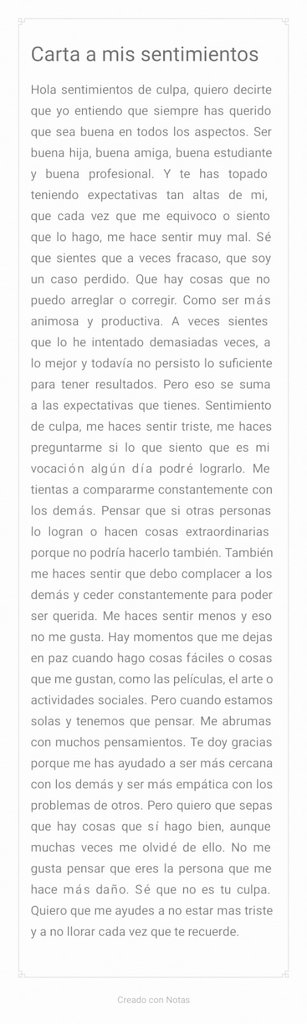 AnaMariaBlaBla's tweet photo. Carta a mis sentimientos de culpa... https://t.co/5bV7gakYkd