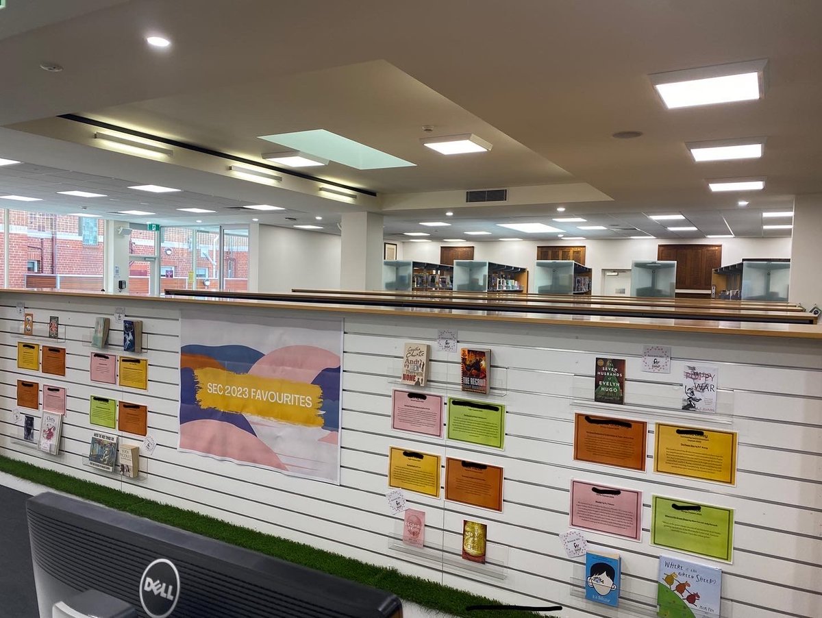 MGGS_Library's tweet photo. Have you seen our new display? The SEC of 2023 have written some wonderful reviews of books you can find here in the Nina Crone Library. Don't forget to drop in and get to know your new leaders in a new way! https://t.co/Xg8OByhe4h