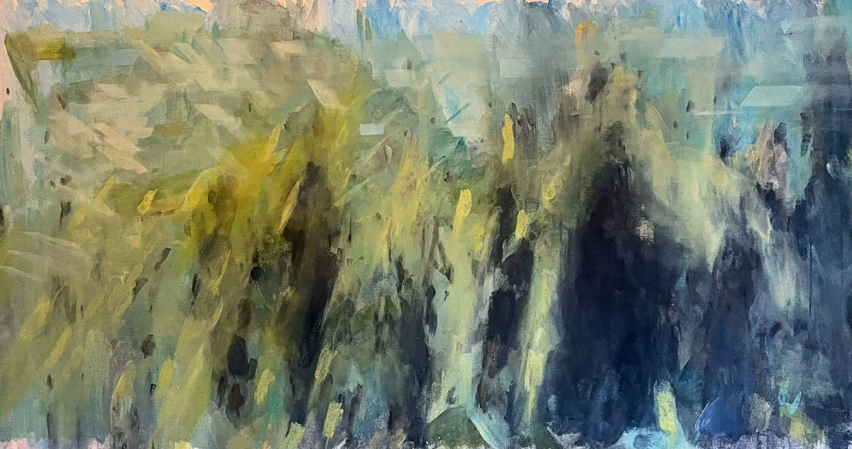 christoallegra's tweet photo. In-progress, 60x29” acrylic on canvas, #programmaticpainting #funwithMARCO #processing #generativepainting #abstractprojectionist #painting https://t.co/3OSlBTRpW5
