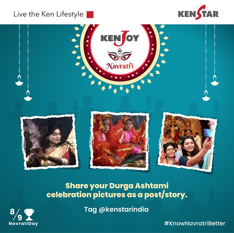 Contest will be live till 6 October 2022, 11:00 p.m.
#Kenstar #KenJoy #KenJoyNavratri #KnowNavratriBetter
#Navratri #NavratriContest #NavratriWishes #ContestAlert #ContestIndia  #Durgaashtami #DurgaPooja #NavDurga