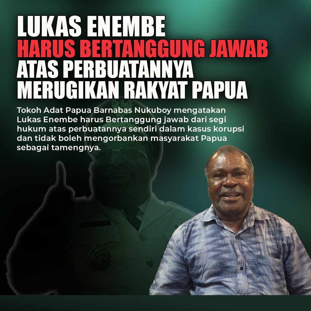 ╭═════════🇲🇨═╮
  
Lukas Enembe harus bertanggung jawab atas perbuatan merugikan rakyat Papua

╰═🇲🇨═════════╯ 
#LukasHarusKoperatif
[•]
[••]
[°•^]
#LukasHarusKoperatif